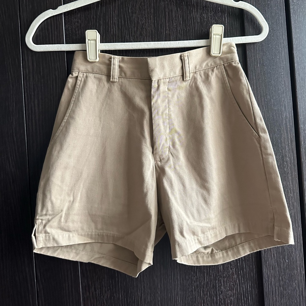 American Apparel Khaki High Waisted Shorts